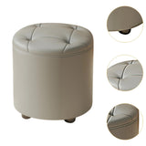 Maxbell Small Foot Stool Pouf Ottoman Step Stool Footrest for Bedroom Indoor Nursery Gray