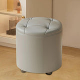 Maxbell Small Foot Stool Pouf Ottoman Step Stool Footrest for Bedroom Indoor Nursery Gray
