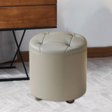 Maxbell Small Foot Stool Pouf Ottoman Step Stool Footrest for Bedroom Indoor Nursery Gray