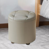 Maxbell Small Foot Stool Pouf Ottoman Step Stool Footrest for Bedroom Indoor Nursery Gray