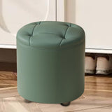 Maxbell Small Foot Stool Pouf Ottoman Step Stool Footrest for Bedroom Indoor Nursery Green