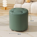 Maxbell Small Foot Stool Pouf Ottoman Step Stool Footrest for Bedroom Indoor Nursery Green