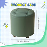 Maxbell Small Foot Stool Pouf Ottoman Step Stool Footrest for Bedroom Indoor Nursery Green
