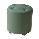 Maxbell Small Foot Stool Pouf Ottoman Step Stool Footrest for Bedroom Indoor Nursery Green