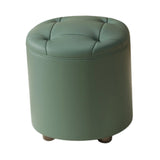 Maxbell Small Foot Stool Pouf Ottoman Step Stool Footrest for Bedroom Indoor Nursery Green