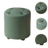 Maxbell Small Foot Stool Pouf Ottoman Step Stool Footrest for Bedroom Indoor Nursery Green