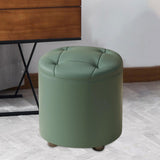 Maxbell Small Foot Stool Pouf Ottoman Step Stool Footrest for Bedroom Indoor Nursery Green