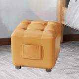 Maxbell Small Foot Stool Pouf Ottoman Furniture Footrest for Playroom Indoor Nursery Orange