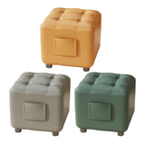 Maxbell Small Foot Stool Pouf Ottoman Furniture Footrest for Playroom Indoor Nursery Orange