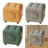 Maxbell Small Foot Stool Pouf Ottoman Furniture Footrest for Playroom Indoor Nursery Orange