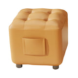 Maxbell Small Foot Stool Pouf Ottoman Furniture Footrest for Playroom Indoor Nursery Orange