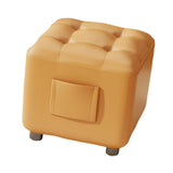 Maxbell Small Foot Stool Pouf Ottoman Furniture Footrest for Playroom Indoor Nursery Orange
