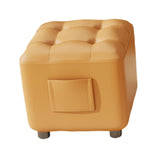 Maxbell Small Foot Stool Pouf Ottoman Furniture Footrest for Playroom Indoor Nursery Orange