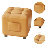 Maxbell Small Foot Stool Pouf Ottoman Furniture Footrest for Playroom Indoor Nursery Orange