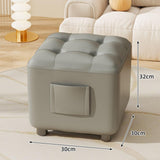 Maxbell Small Foot Stool Pouf Ottoman Furniture Footrest for Playroom Indoor Nursery Gray