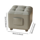 Maxbell Small Foot Stool Pouf Ottoman Furniture Footrest for Playroom Indoor Nursery Gray