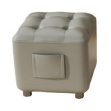 Maxbell Small Foot Stool Pouf Ottoman Furniture Footrest for Playroom Indoor Nursery Gray