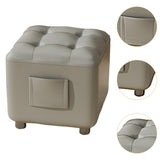 Maxbell Small Foot Stool Pouf Ottoman Furniture Footrest for Playroom Indoor Nursery Gray