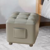 Maxbell Small Foot Stool Pouf Ottoman Furniture Footrest for Playroom Indoor Nursery Gray