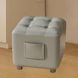 Maxbell Small Foot Stool Pouf Ottoman Furniture Footrest for Playroom Indoor Nursery Gray