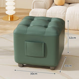 Maxbell Small Foot Stool Pouf Ottoman Furniture Footrest for Playroom Indoor Nursery Green