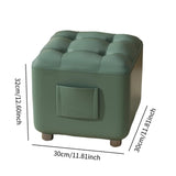 Maxbell Small Foot Stool Pouf Ottoman Furniture Footrest for Playroom Indoor Nursery Green