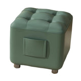 Maxbell Small Foot Stool Pouf Ottoman Furniture Footrest for Playroom Indoor Nursery Green