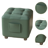 Maxbell Small Foot Stool Pouf Ottoman Furniture Footrest for Playroom Indoor Nursery Green
