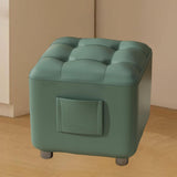Maxbell Small Foot Stool Pouf Ottoman Furniture Footrest for Playroom Indoor Nursery Green