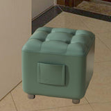 Maxbell Small Foot Stool Pouf Ottoman Furniture Footrest for Playroom Indoor Nursery Green
