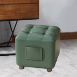 Maxbell Small Foot Stool Pouf Ottoman Furniture Footrest for Playroom Indoor Nursery Green