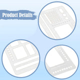 Maxbell 3Pcs Flexible Record Template Reusable Templates for Calendar Labeling Boxes