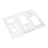 Maxbell 3Pcs Flexible Record Template Reusable Templates for Calendar Labeling Boxes