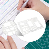 Maxbell 3Pcs Flexible Record Template Reusable Templates for Calendar Labeling Boxes