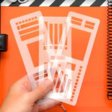 Maxbell 3Pcs Flexible Record Template Reusable Templates for Calendar Labeling Boxes