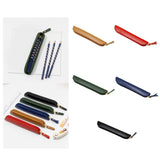 Maxbell Pencil Case Thin Retro Style Aesthetic Pen Bag for Boys Girls Makeup Office Brown