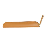 Maxbell Pencil Case Thin Retro Style Aesthetic Pen Bag for Boys Girls Makeup Office Brown
