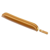 Maxbell Pencil Case Thin Retro Style Aesthetic Pen Bag for Boys Girls Makeup Office Brown