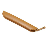 Maxbell Pencil Case Thin Retro Style Aesthetic Pen Bag for Boys Girls Makeup Office Brown