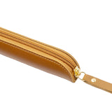 Maxbell Pencil Case Thin Retro Style Aesthetic Pen Bag for Boys Girls Makeup Office Brown