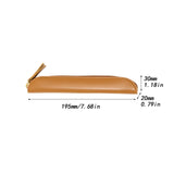 Maxbell Pencil Case Thin Retro Style Aesthetic Pen Bag for Boys Girls Makeup Office Brown