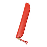 Maxbell Pencil Case Thin Retro Style Aesthetic Pen Bag for Boys Girls Makeup Office Red
