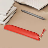 Maxbell Pencil Case Thin Retro Style Aesthetic Pen Bag for Boys Girls Makeup Office Red