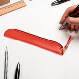 Maxbell Pencil Case Thin Retro Style Aesthetic Pen Bag for Boys Girls Makeup Office Red