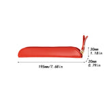 Maxbell Pencil Case Thin Retro Style Aesthetic Pen Bag for Boys Girls Makeup Office Red