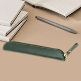 Maxbell Pencil Case Thin Retro Style Aesthetic Pen Bag for Boys Girls Makeup Office Green