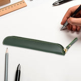 Maxbell Pencil Case Thin Retro Style Aesthetic Pen Bag for Boys Girls Makeup Office Green