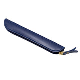Maxbell Pencil Case Thin Retro Style Aesthetic Pen Bag for Boys Girls Makeup Office Blue