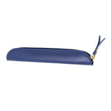 Maxbell Pencil Case Thin Retro Style Aesthetic Pen Bag for Boys Girls Makeup Office Blue