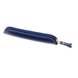 Maxbell Pencil Case Thin Retro Style Aesthetic Pen Bag for Boys Girls Makeup Office Blue